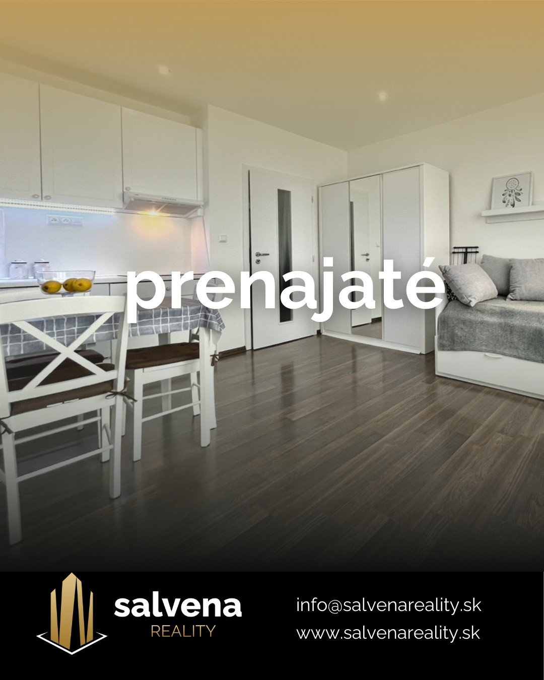 PRENAJATÉ Moderná garsónka v centre Bardejova na prenájom