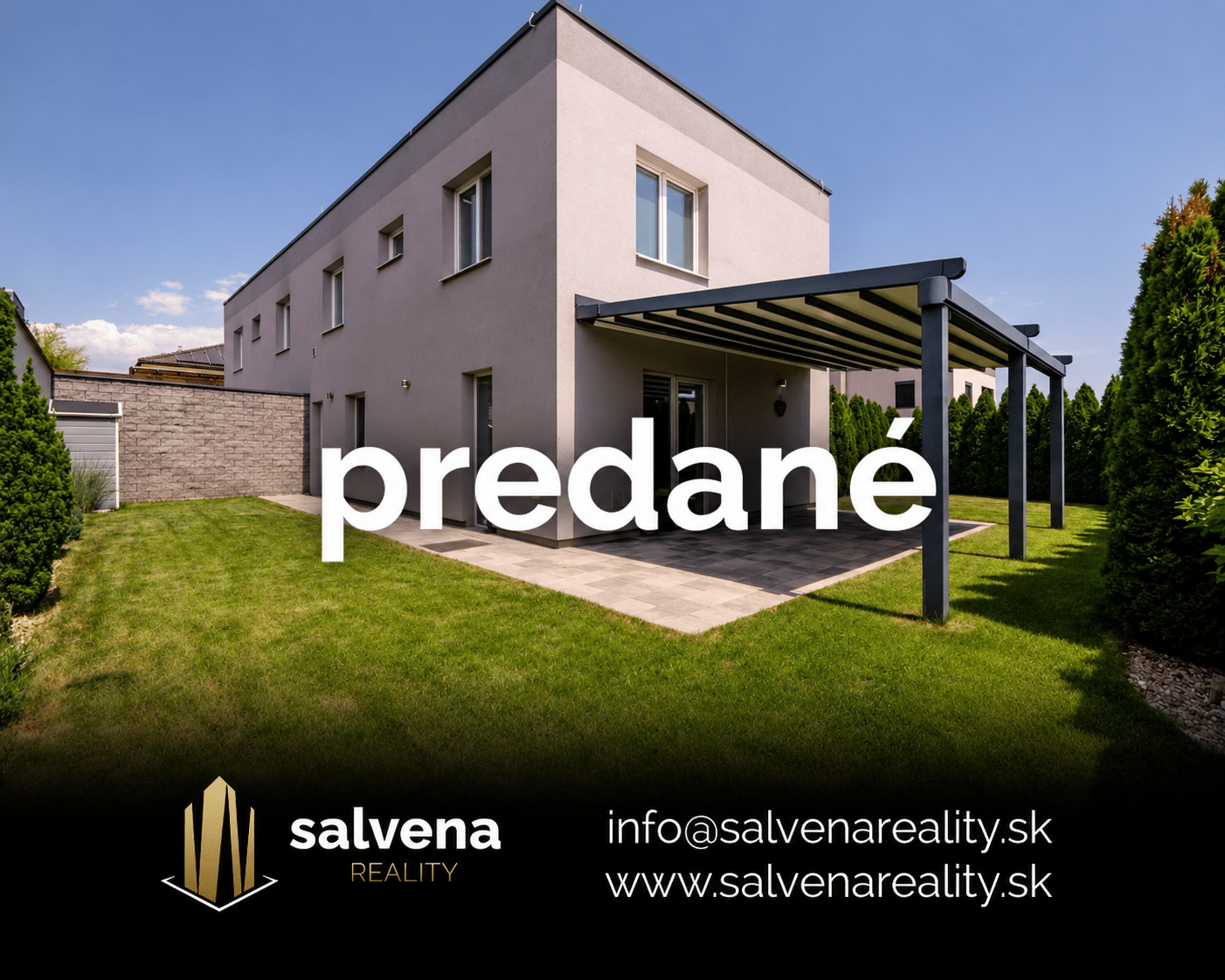 Predané_ moderný dom so záhradou DOM, KDE SA SÚKROMIE STRETÁVA S DOKONALOSŤOU